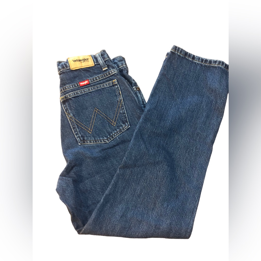 Wrangler Se Straight 26 X 26 Dark Blue Jeans Tag Is 26 X 28 But Measures 26